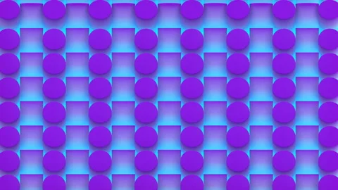 Texture of wave-moving cylinders with trendy gradient. 3d render loop animation Stock Footage 202243150