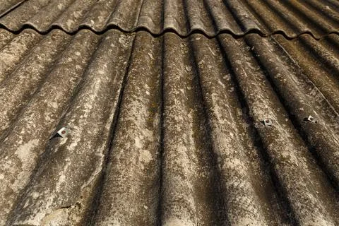 Texture of wavy old roofing slate Stock Photos