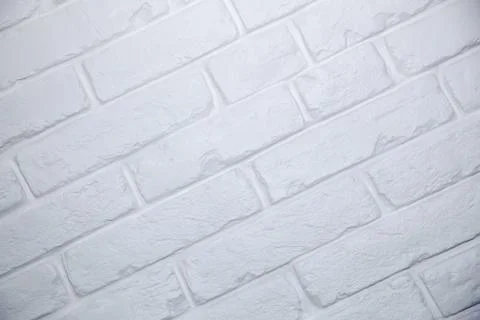 The texture of white brick wall background Stock Photos