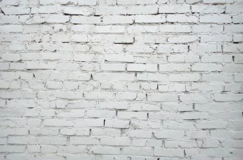 Texture of a white brick wall Stock Photos