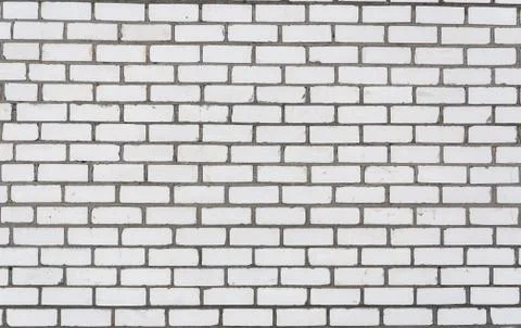 Texture of a white brick wall Stock Photos