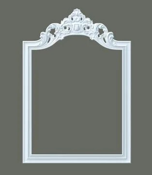 Texture of white classic arched frame Stock Illustration