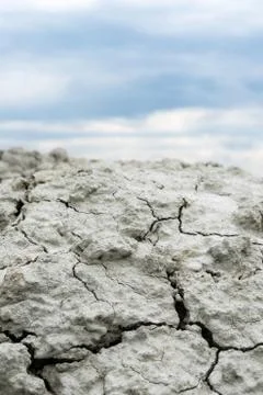 Texture of white clay, dried Stock Photos