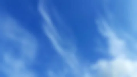Texture white clouds and blue sky in sunny day, focus beautiful blur Stock Photos