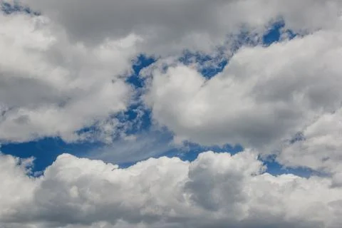 Texture of white clouds in blue sky Stock Photos