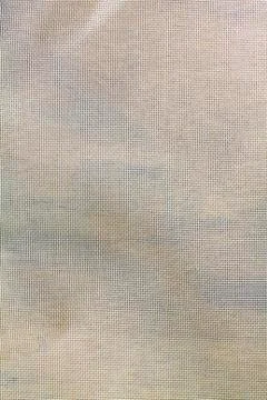 Texture of white fabric made of polyester Foto stock