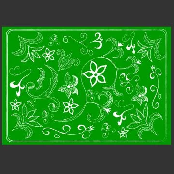 The texture of white flowers on a red background Stock Illustration