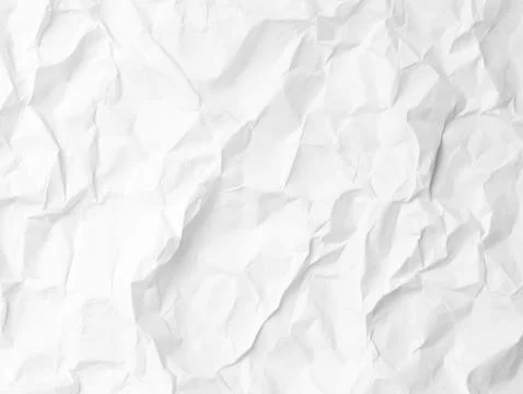 Texture of white paper is crumpled. Background for various purposes backdrop for Stock Photos