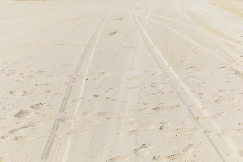 Texture of white sand on the beach Stock Photos