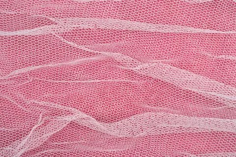 Texture of white tulle close up Stock Photos