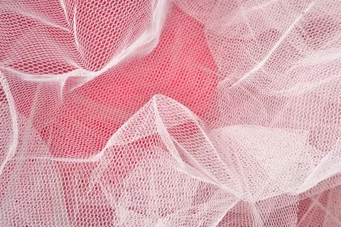 Texture of white tulle Stock Photos