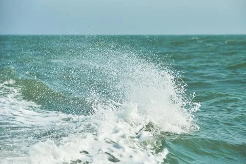Texture of white wave in the ocean. 库存照片