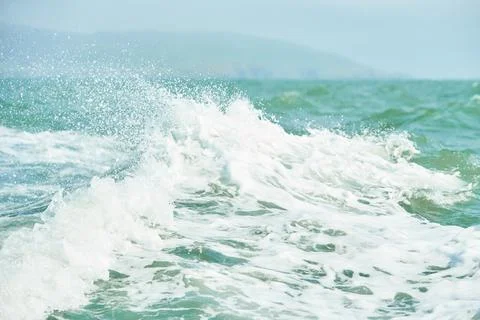 Texture of white wave in the ocean. Foto stock