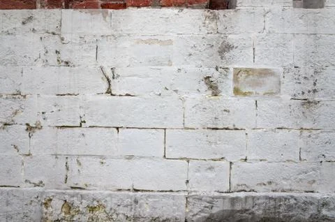 The texture of the whitewashed brick Stock Photos