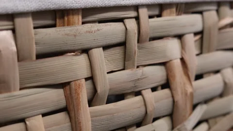 Texture of a wicker wooden box close up. Stock Footage 232982843