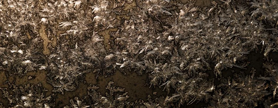 The texture on the window has a Golden color Stock Photos