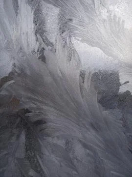 Texture of winter window Stock Photos