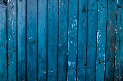 Texture of Wood blue panel for background vertical Stock Photos