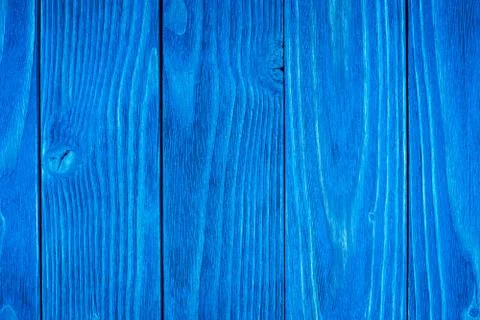 Texture of wood blue panel. Stock Photos
