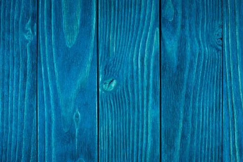 Texture of wood blue panel. Stock Photos