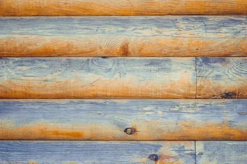 The texture of the wood logs in the wall Stock Photos