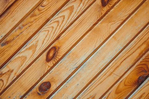 The texture of the wood logs in the wall Stock Photos