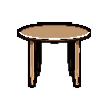 Texture wooden table pixel art vector illustration Stock Illustration