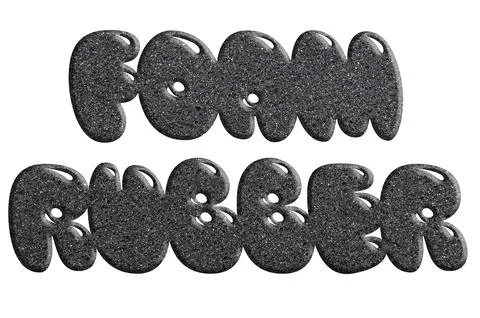 Texture. ..The words foam rubber with an overlay of dampening polyether panel Stock Illustration