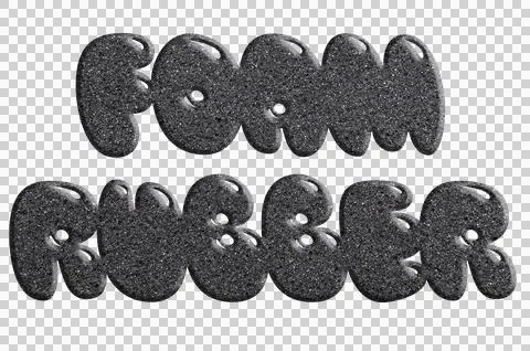 Texture. ..The words foam rubber with an overlay of dampening polyether panel Stock Illustration