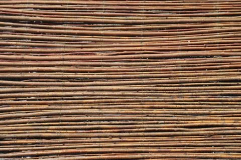 Texture of Woven Fence Of Branches Stock Photos