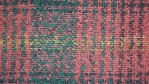 Texture woven wool soft winter scarf multi-color background close up. Dolly Stock Footage 71975090