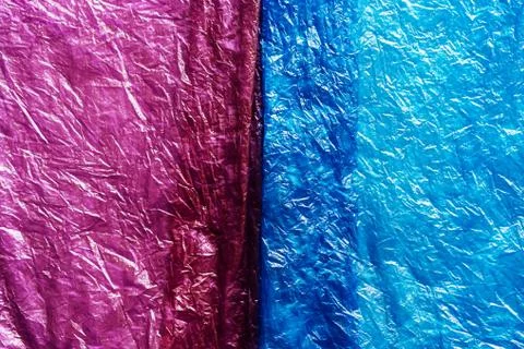 The texture of wrinkled polyethylene. Stock Photos