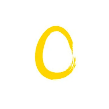 Texture yellow color smear paint on white background Stock Illustration