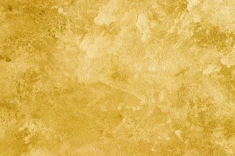 Texture of yellow decorative plaster. Stock Photos