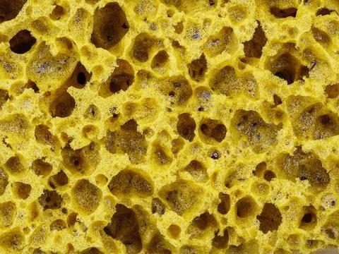 Texture of yellow sponge for decor as background Foto stock