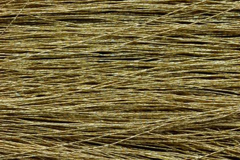 Texture of yellow tassel on table. Stock Photos