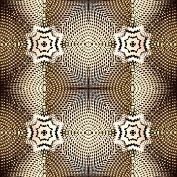 Textured 3d abstract vector seamless pattern. Modern ornamental grunge backgr Stock Illustration