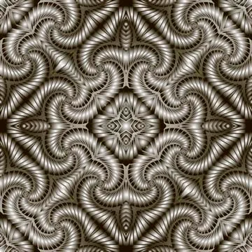 Textured abstract 3d vector seamless pattern. Surface ornamental floral 스톡 일러스트