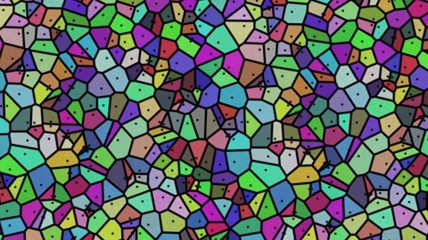 Textured Abstract Colorful Geometry Shape Shifting I Stock Footage 244774477