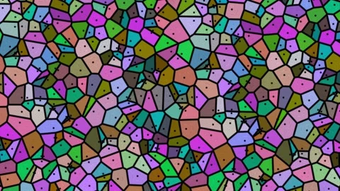 Textured Abstract Colorful Geometry Shape Shifting II Stock Footage 244774541