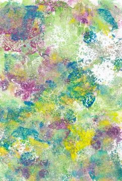 Textured abstract daubs of multicoloured paint Stock Illustration