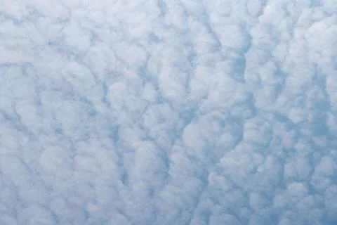 Textured Altocumulus Cloud Pattern in Blue Sky Stock Photos