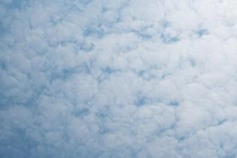 Textured Altocumulus Cloud Pattern in Blue Sky Stock Photos