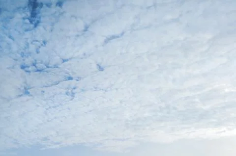 Textured Altocumulus Cloudscape Against Blue Sky Stock Photos