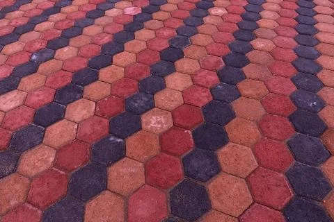 Textured and patterned driveway Stock Photos
