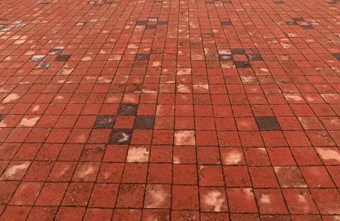 Textured and patterned driveway Stock Photos