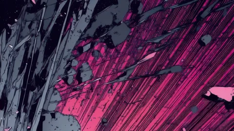 Textured Anime Fragment with Visual Tension Stock Footage 309437553