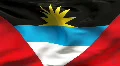 Textured ANTIGUA cotton flag with wrinkles and seams HD Footage