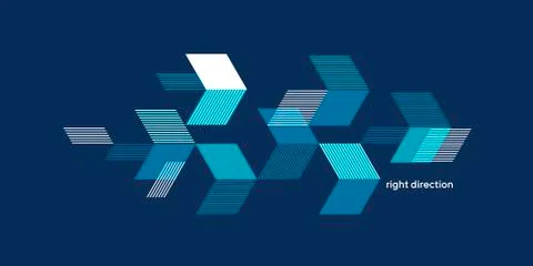 Textured arrows on blue background composition Illustrazione stock