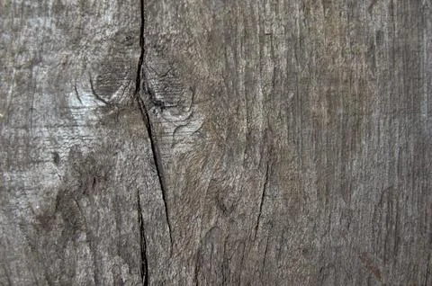 Textured background of an old wooden board with a crack Stock Photos